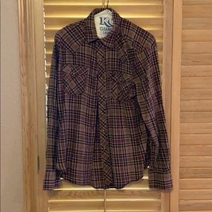 men’s long sleeve button down, flannel